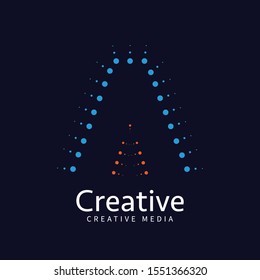 letter a logo design, icon design template elements