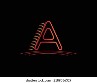 A letter logo design icon template element
