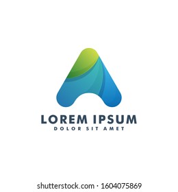 Letter A logo design icon vector