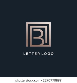 Idea de diseño de logotipo de letra con estilo creativo