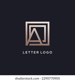 Idea de diseño de logotipo de letra con estilo creativo