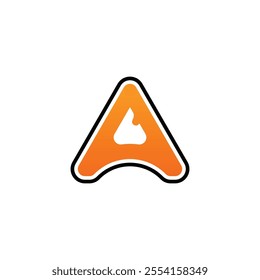 Letter A logo design. Letter A with Ignite logo design simple modern minimalist