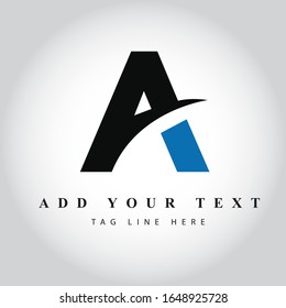 letter A logo design & illustration vector art 