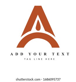 A letter logo design & illustration vector art for print 