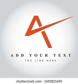 Una letra Diseño de logotipo y arte vectorial de ilustración 