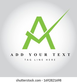 Una letra Diseño de logotipo y arte vectorial de ilustración 