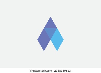 Letter A logo design illustration vector template
