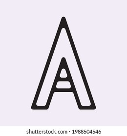Diseño del logotipo de la letra A del ilustrador