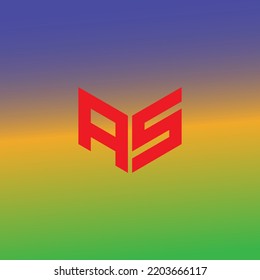 Diseño del logotipo de letras AS en ilustrador. Logo vector, diseños de caligrafía para logotipo, afiche, invitación, etc.