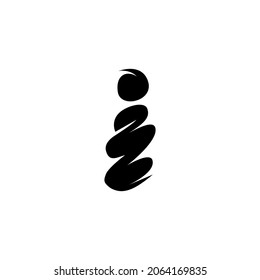 Letter i logo design. Initial I with brush paint hand writing logo concept. Handwriting logo of initial signature, wedding, fashion, jewerly, boutique creative template