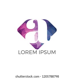 Letter A logo design. Initial letter A business logo design. Premium quality logo.