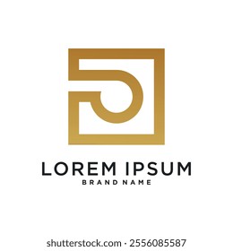 Letter logo design initial O for company or person. Creative square concept. Premium Vector