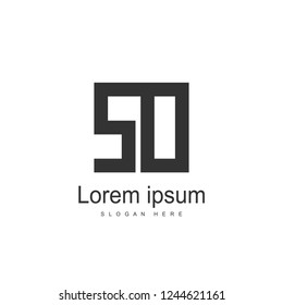 SO Letter logo design. Initial letter logo template