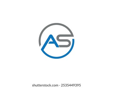 Letter AS logo design Initial vector Custom brand logo template