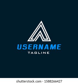 letter A logo design inspiration . letter A monoline logo design template