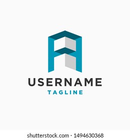 letter A logo design inspiration .  letter A logo template . letter A with 3d style . 3d logo template . building architecture business logo