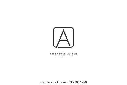A Letter logo design inspiration. Vector alphabet template design for brand.