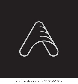 letter A logo design inspiration.Unique initial A icon
