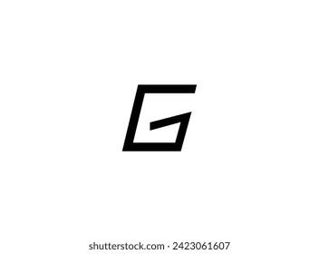 Ilustración vectorial aislada del diseño del logotipo de la letra