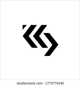 LETTER LOGO DESIGN 'KS' SUITABLE FOR YOUR COMPANY'S NAME AND BRAND PRODUCT