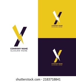 Diseño De Logotipo Carta Con Iluminación. Ilustración de vectores con logotipo de letras eléctricas