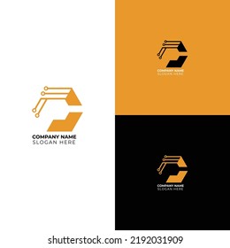 Letter Logo Design With Lighting . Electric Letter Logo Vector Illustration
