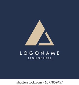 Letter A logo design. Linear creative minimal monochrome monogram symbol. Universal elegant vector sign design. Premium business logotype. Graphic alphabet symbol for corporate business identity
