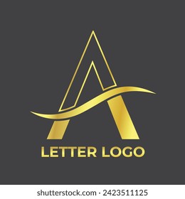Letter A logo design. Linear creative minimal monogram symbol. Universal elegant vector template logotype. Graphic alphabet symbol for corporate identity 
