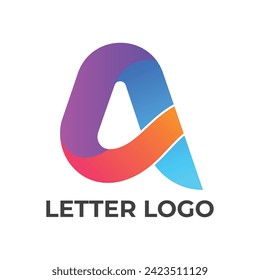 Letter A logo design. Linear creative minimal monogram symbol. Universal elegant vector template logotype. Graphic alphabet symbol for corporate identity 