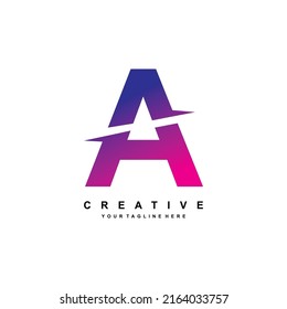 Letter A logo design in a luxurious and elegant style. suitable for business logo, company logo, product label, technology. vector letter A