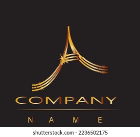 letter a logo design luxury vector