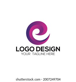 Diseño del logo de la carta. Diseño de logotipo de letra mínima.