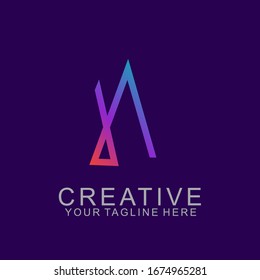 Letter a logo design with modern concept. Icon letter a vector illustration