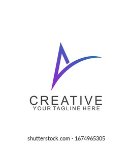 Letter a logo design with modern concept. Icon letter a vector illustration