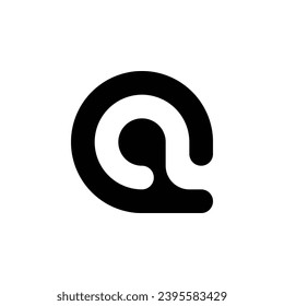Diseño De Logotipo Carta A. Logotipo de vector de curva de línea geométrica moderno. Ilustración del logotipo de un monograma creativo.