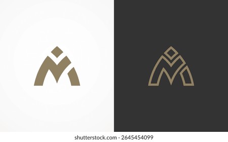Letter AN Logo Design, Modern letter AN Monogram Logo with two style, usable for brand and company logos, vector illustration