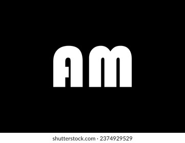 Logo-Design eines AM-Briefes und Logo-Design eines Monogrammes