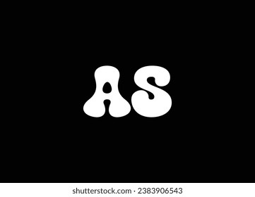 Logo-Design für AS-Buchstaben und Monogramm-Logo