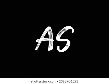 Logo-Design für AS-Buchstaben und Monogramm-Logo