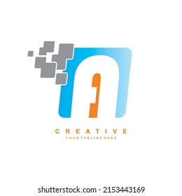 diseño de logotipo de letra A. letra A del monograma. Letra A de tipografía. adecuado para logotipos de cartas, empresas. logotipo de tecnología