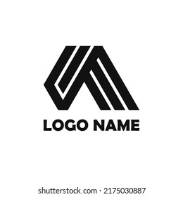 letter A logo. logo design monogram, geometric, luxury, simple.
triangle concept