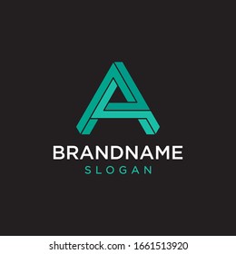Letter A logo design. Logo monogram modern design.  Simple and creative icon. Creative and geometric monogram.