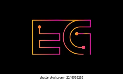 Letter EG logo design. EG logo monogram design vector
