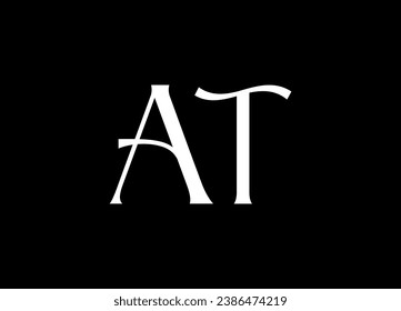 AT letter logo design and monogram,vector logo design