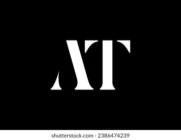 AT letter logo design and monogram,vector logo design