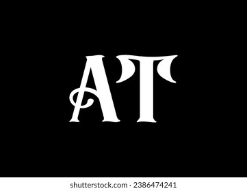 AT letter logo design and monogram,vector logo design