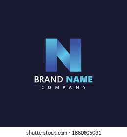 Letter Logo Design N Modern