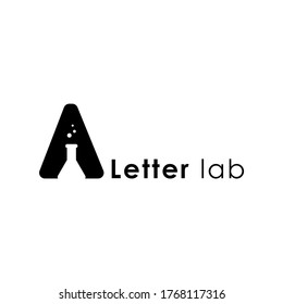 A Letter Logo Design with negative space concept. minimalist logo vector