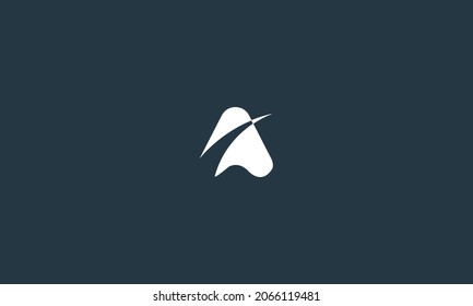 LETTER A LOGO DESIGN WITH NEGATIVE SPACE EFFECT FOR ILLUSTRATION USE