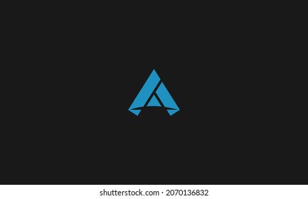 LETTER A LOGO DESIGN WITH NEGATIVE SPACE EFFECT FOR ILLUSTRATION USE
